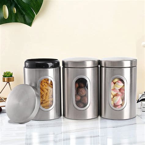 stainless steel containers with lids